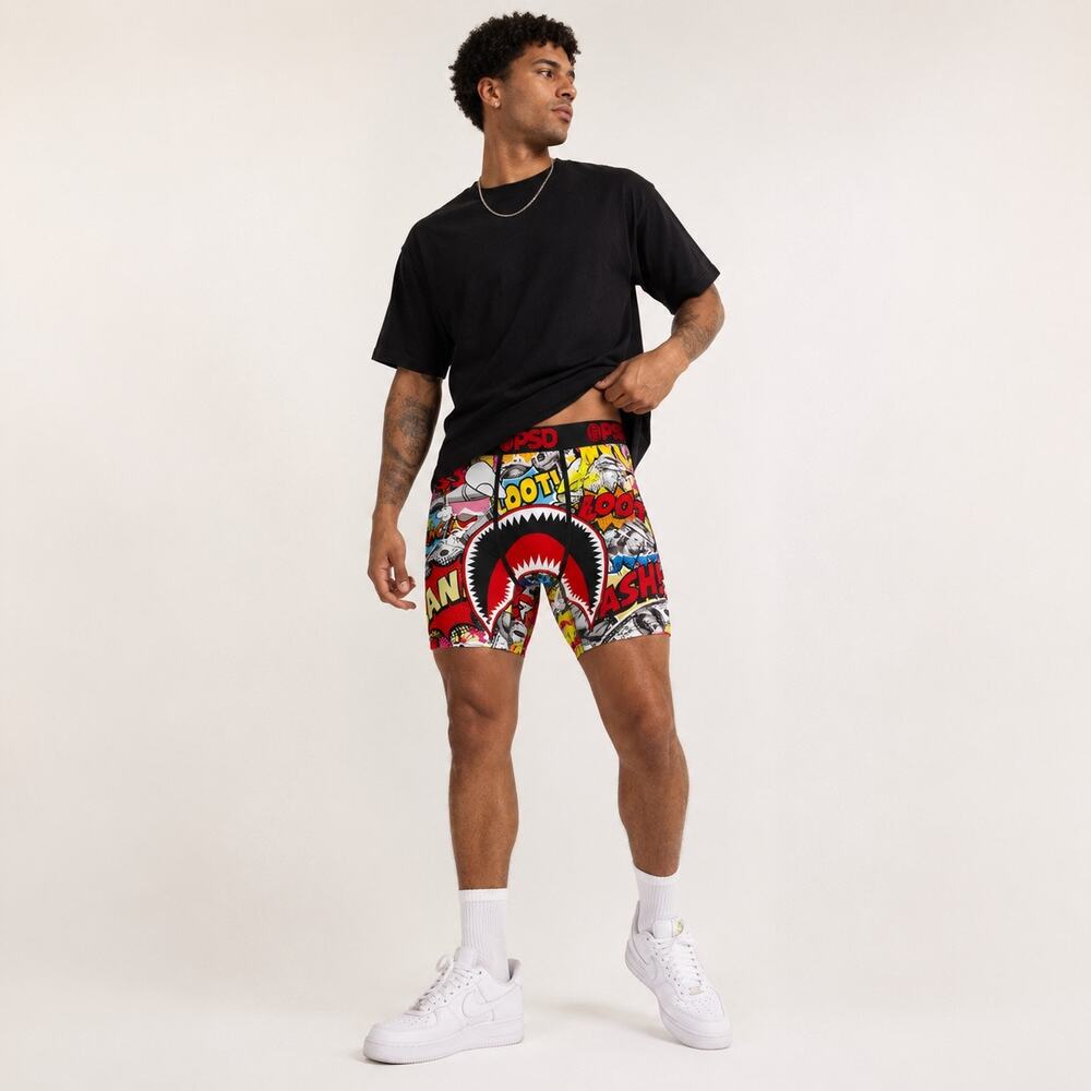 PSD Loot Shark Mouth Boxer Briefs Mens Sz L Streetwear Hype Graphic NWT Comic